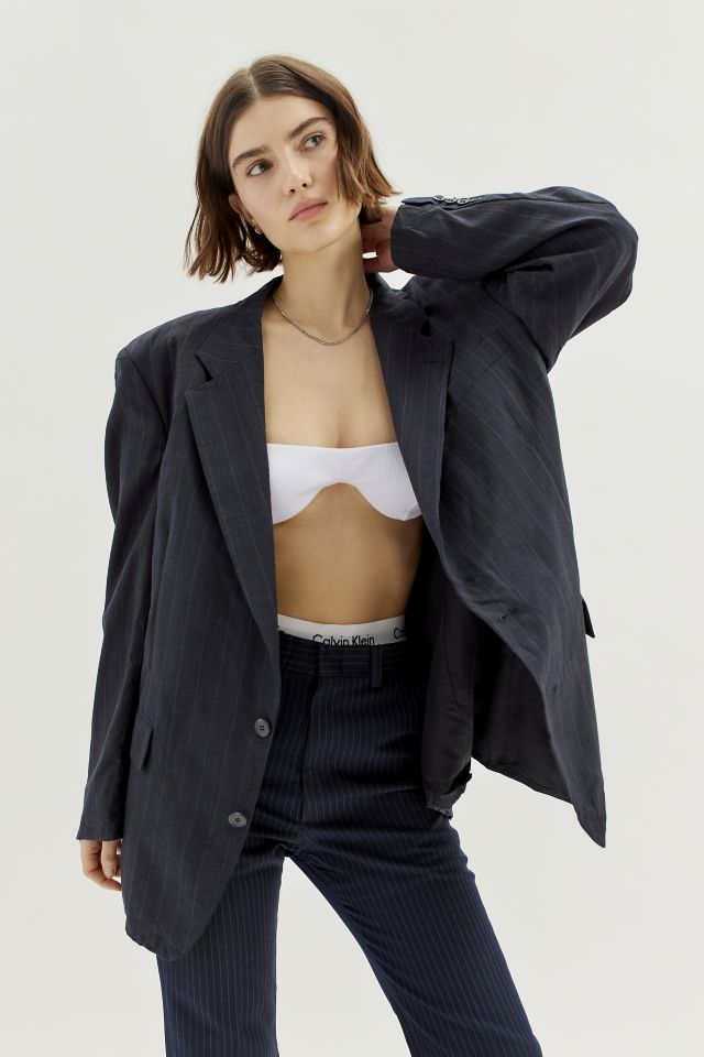 Urban Renewal Vintage Oversized Pinstripe Blazer #3