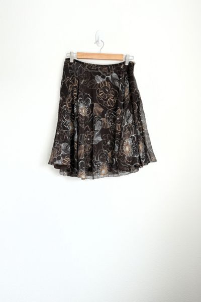 Vintage Silk Midi Skirt | Urban Outfitters