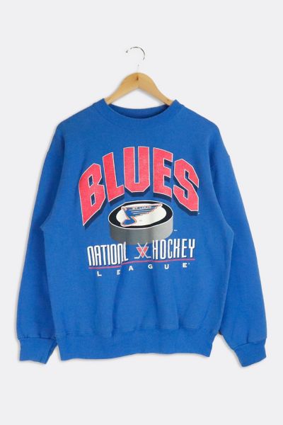 CustomCat St.Louis Blues Vintage NHL Crewneck Sweatshirt White / L