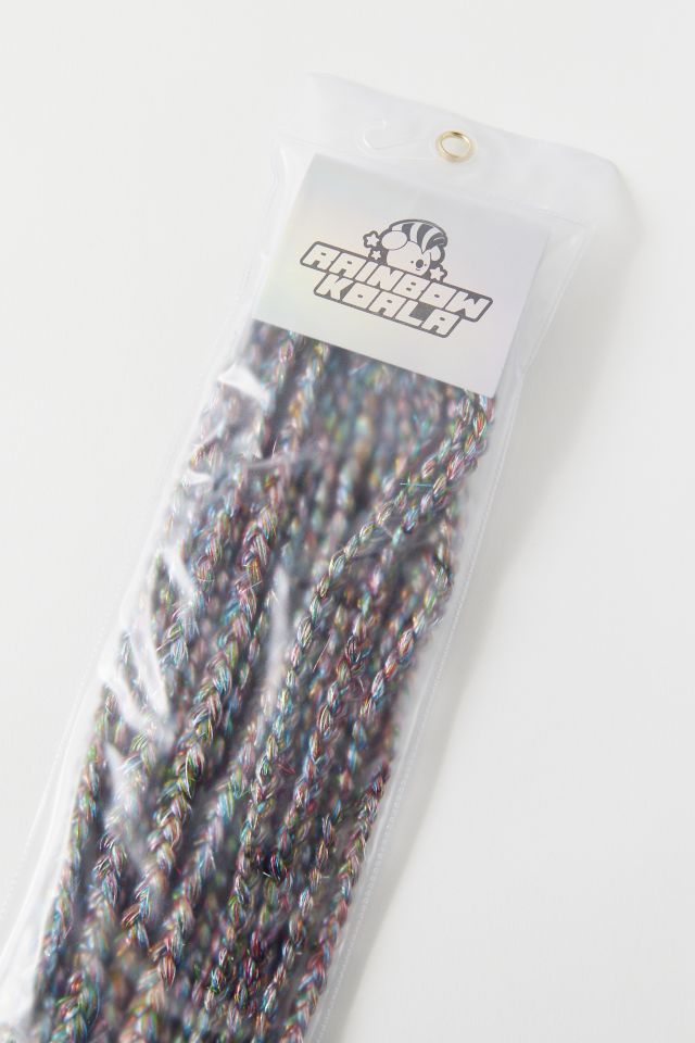 Rainbow Koala Tinsel Braided Ponytail Hair Extensions #1