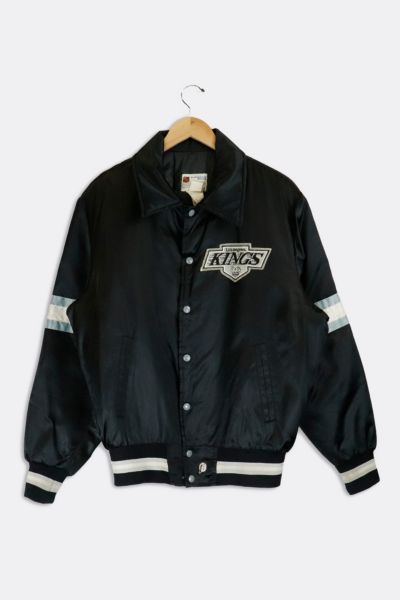 Los Angeles Kings Black Satin Varsity Jacket