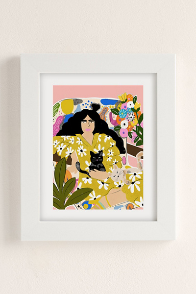 Alja Horvat Life With Cats Art Print In White Matte Frame At Urban