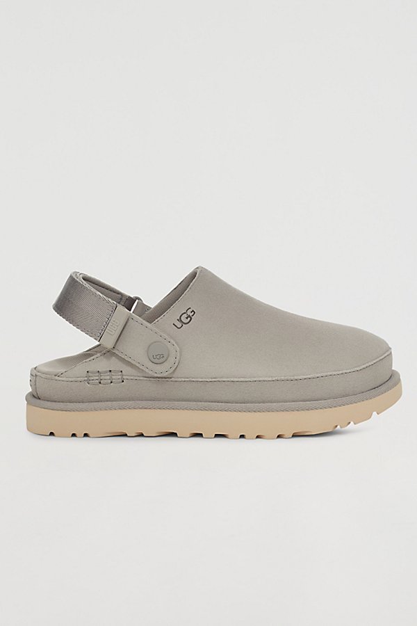Shop Ugg Goldenstar Suede Clog In Seal, Women's At Urban Outfitters