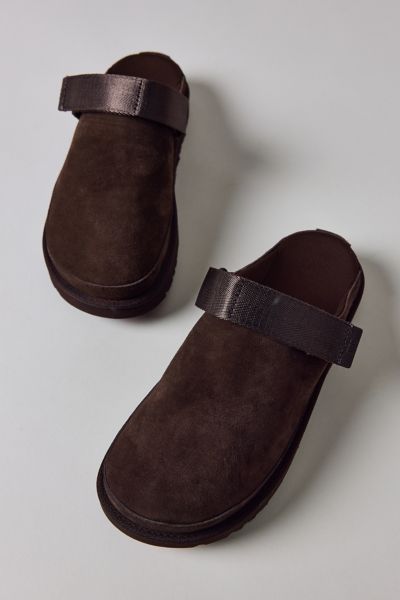 Ugg Women's Goldenstar Suede Clog In Dusted Cocoa, Women's At Urban Outfitters In Brown