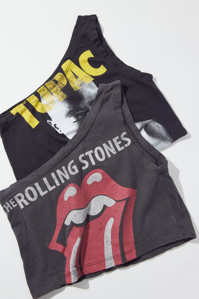 Urban Renewal Remade Music Tee One Shoulder Cropped Top #1