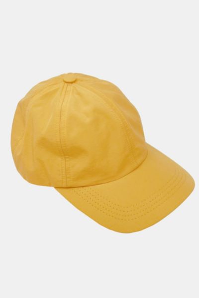 Shop Coming Of Age Silk Baseball Hat In Mustard, Women's At Urban Outfitters
