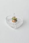 Glass Heart Ring Dish