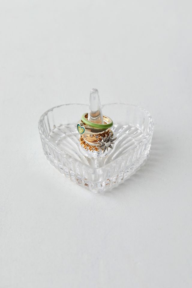 Plat à bague en forme de cœur en verre #3