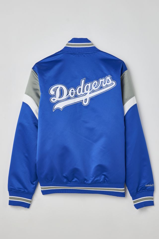 Los Angeles Dodgers Men's Black Satin Mitchell & Ness Jacket