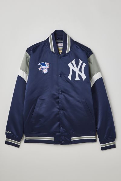 Mitchell & Ness Men New York Yankees Sideline Pullover Satin Jacket