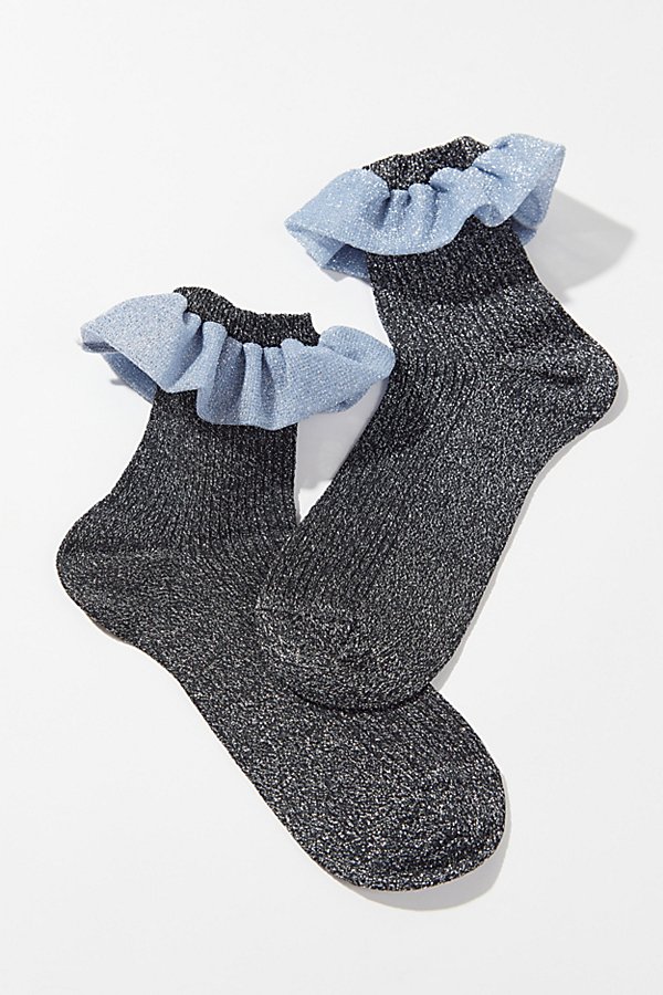 Happy Socks Hysteria By  Carly Ankle Sock In Charcoal