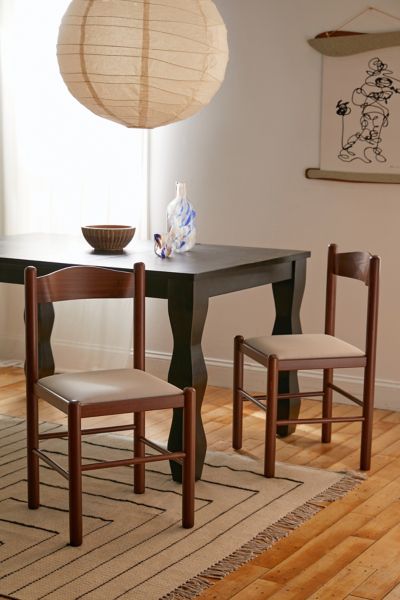 Urban Outfitters Rowan Dining Chair - Set Of 2 In Brown