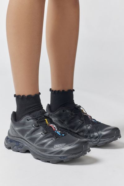 Urban Outfitters Ruffle Ankle Sock In Black