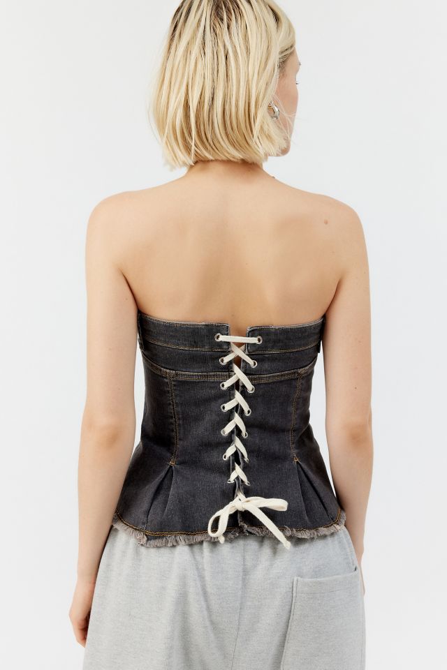 Haut Tube En Denim Lacé BDG #1