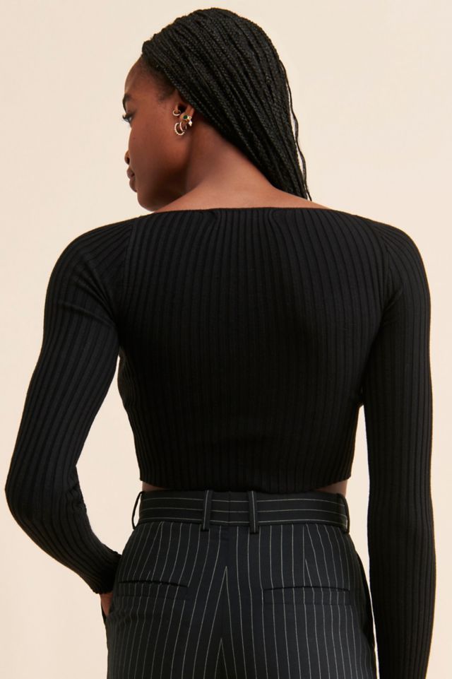 UO Elianna Lace-Up Sweater #1