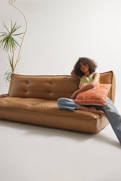 Greta Recycled Leather XL Sleeper Sofa
