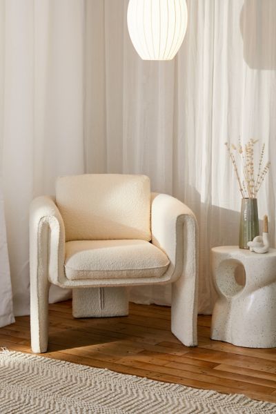 Urban Outfitters Floria Chair In Ivory