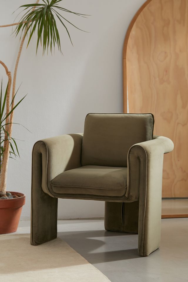 Sage best sale velvet chair