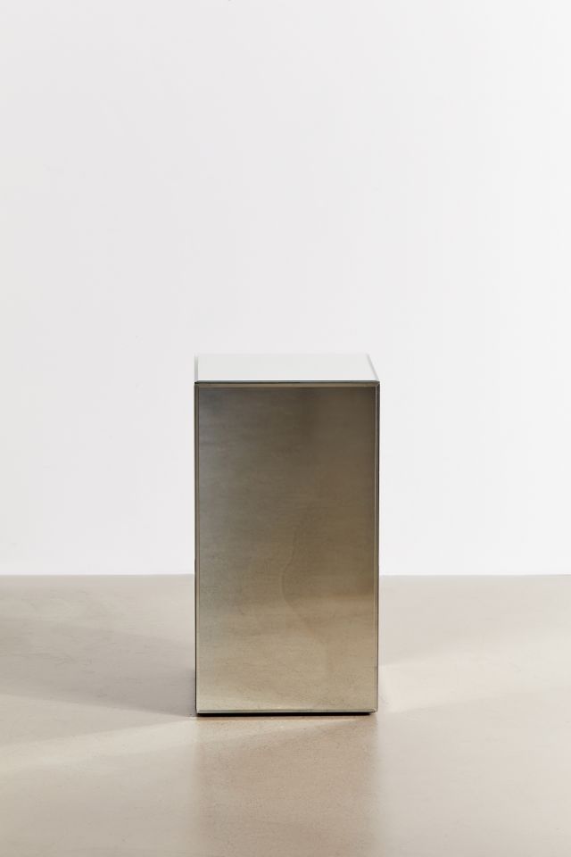 Mirrored Pedestal Side Table/Nightstand #1