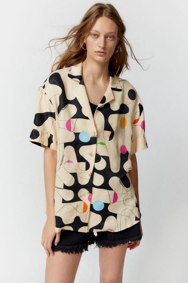 Nocturne Abstract Sun Button-Down Shirt | Urban Outfitters