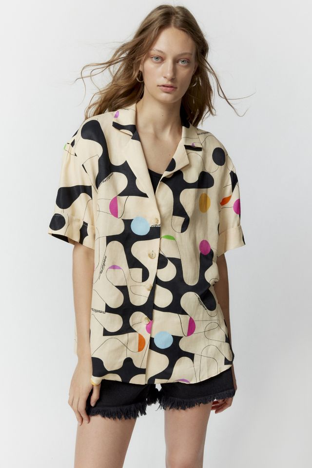 Nocturne Abstract Sun Button-Down Shirt | Urban Outfitters