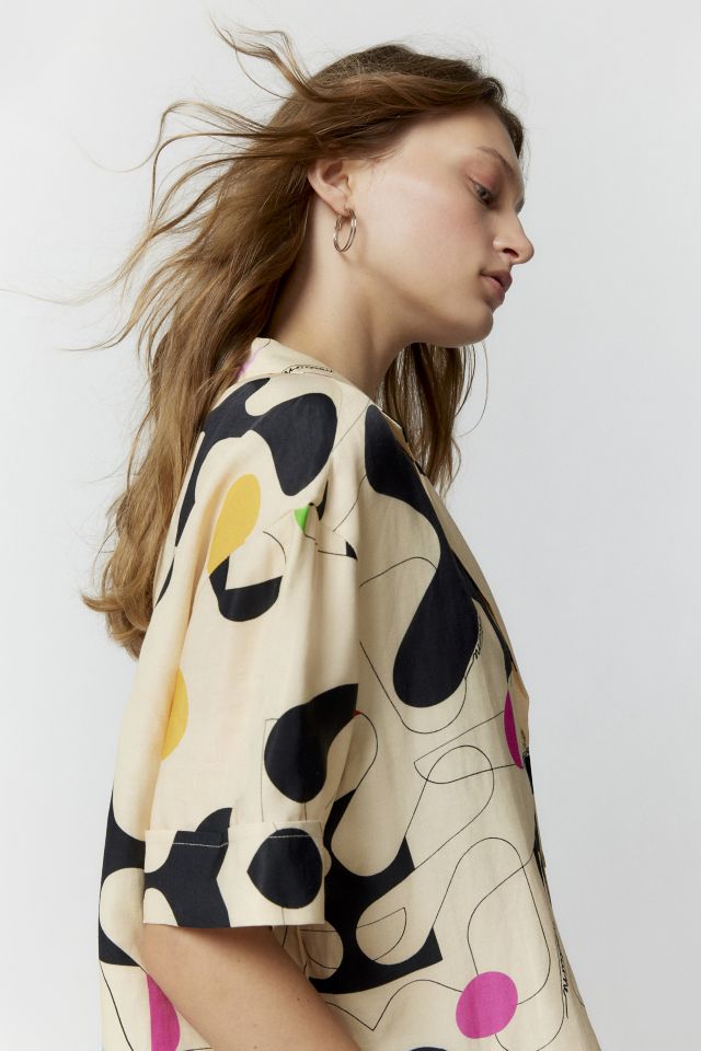 Nocturne Abstract Sun Button-Down Shirt #2