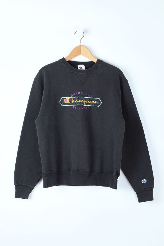 Vintage 90s Champion Black Sweatshirt Urban Outfitters