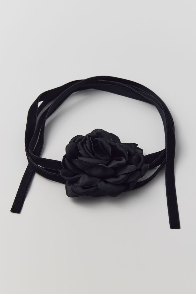 Velvet Rosette Wrap Choker Necklace #1