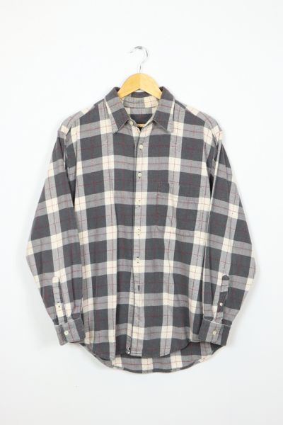 Vintage Grey Flannel Button-Down Shirt | Urban Outfitters