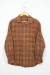 Vintage Brown Flannel Button-Down Shirt | Urban Outfitters