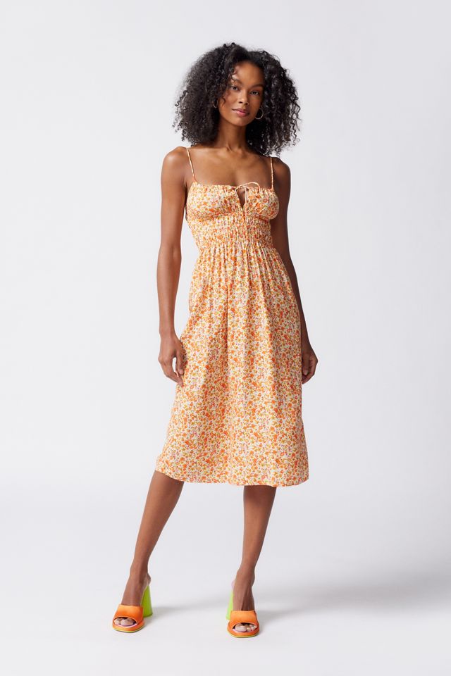 Floral Midi Smocked Dress Floral Midi Smocked Dress
