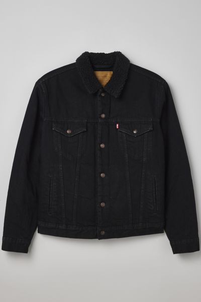 levis black trucker