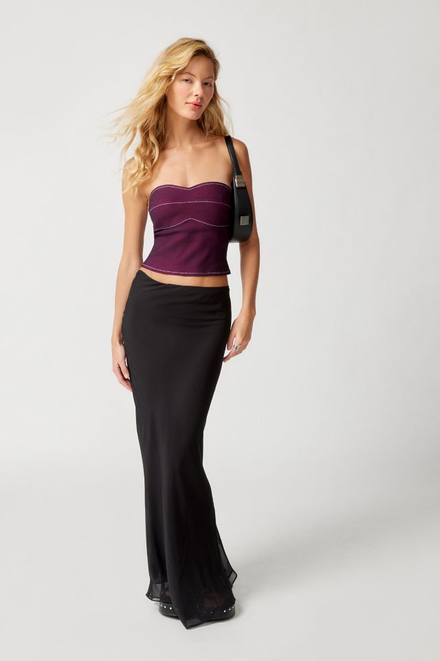 Motel Nelly Contrast Stitch Strapless Top #2