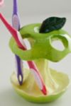 Trash Apple Toothbrush Holder
