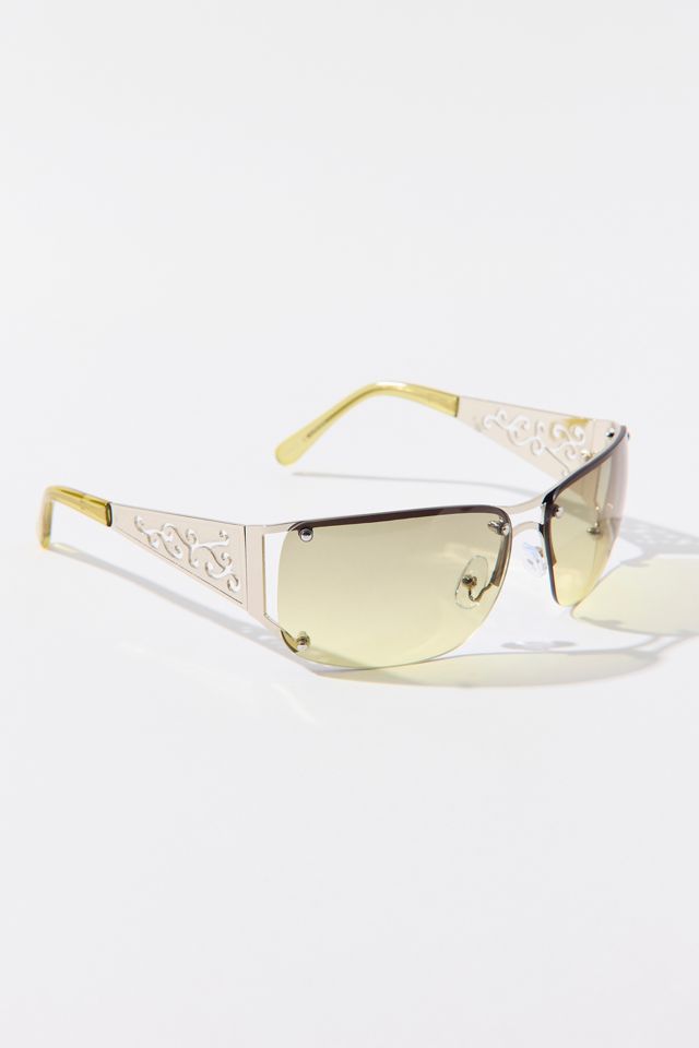 Lunettes de soleil Holly à monture métallique en forme de bouclier #2