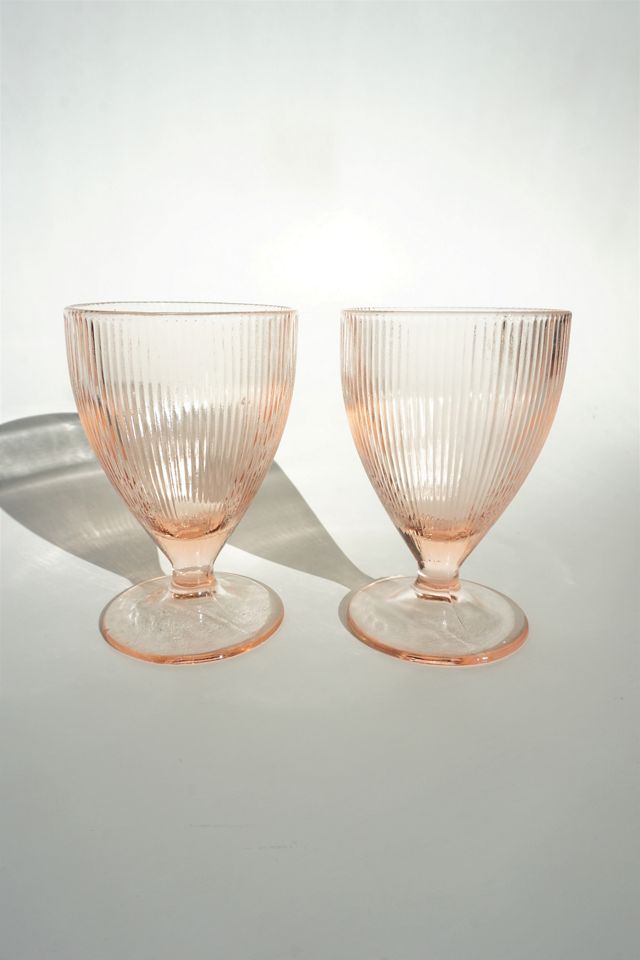 Vintage Pink Cocktail Glass Set Urban Outfitters