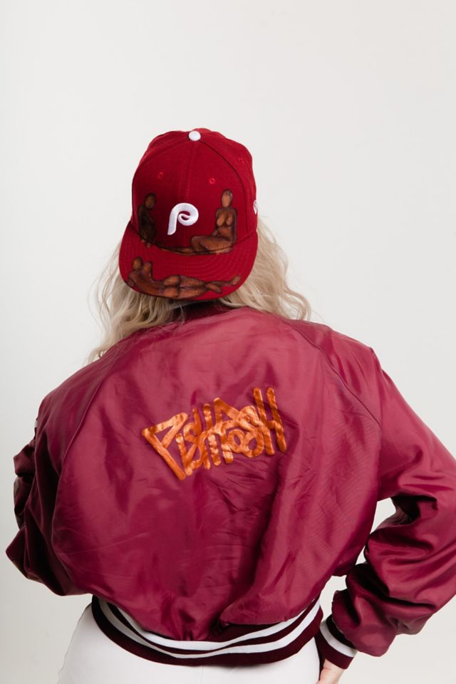 PISHPOSH X Urban Renewal Cropped Varsity Jacket #1