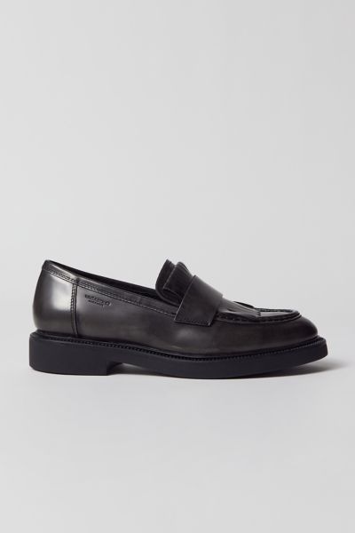 VAGABOND SHOEMAKERS ALEX FRINGE MODERN LOAFER IN DARK GREY, WOMEN'S AT URBAN OUTFITTERS