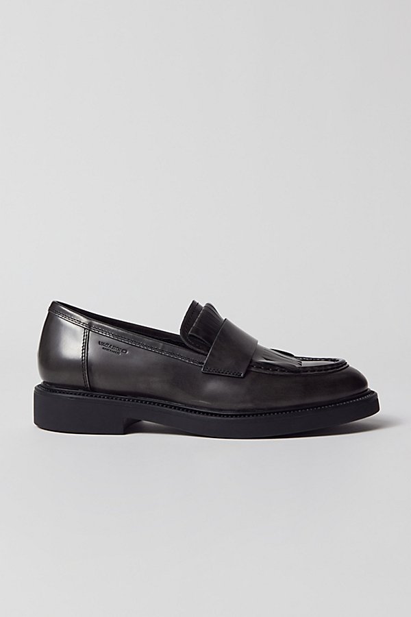 Shop Vagabond Shoemakers Alex Fringe Modern Loafer In Dark Grey, Women's At Urban Outfitters