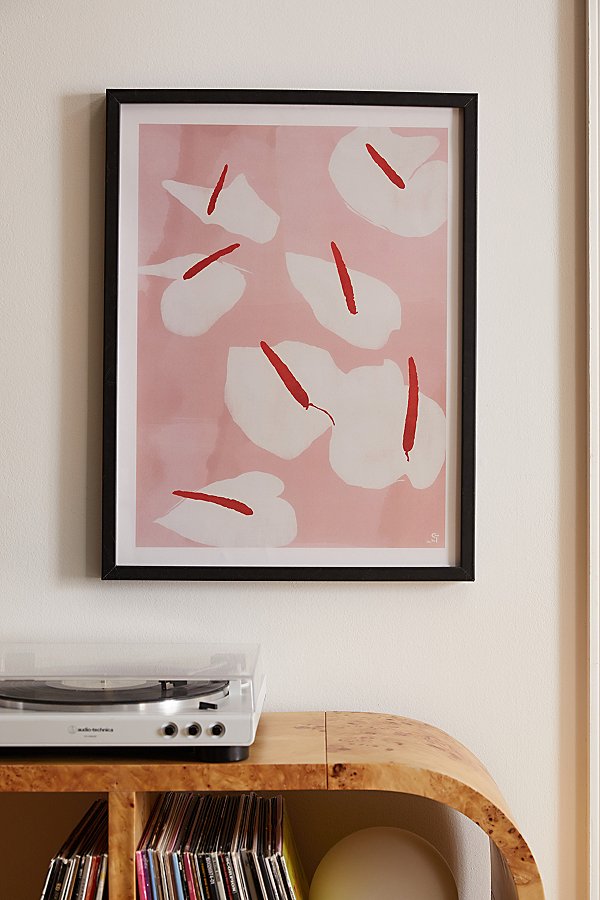 Pstr Studio Sylvia Anthurium Art Print In Pink At Urban Outfitters
