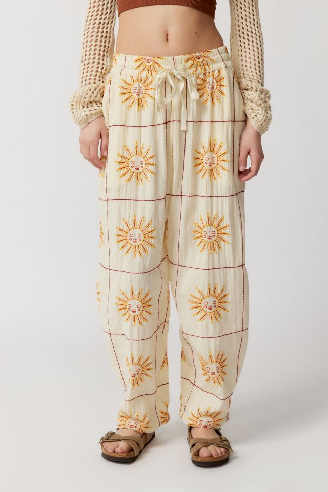 Pantalon Ample Brodé UO Jay #1
