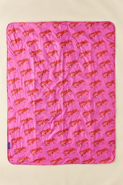 Baggu Puffy Picnic Blanket In Pink Lobster At Urban Outfitters