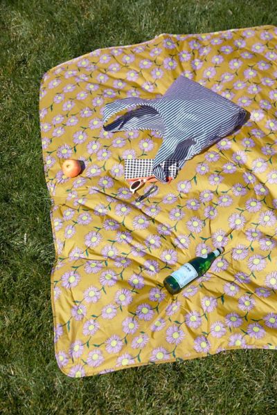 Baggu Puffy Picnic Blanket In Daisy Chain At Urban Outfitters In Yellow ModeSens