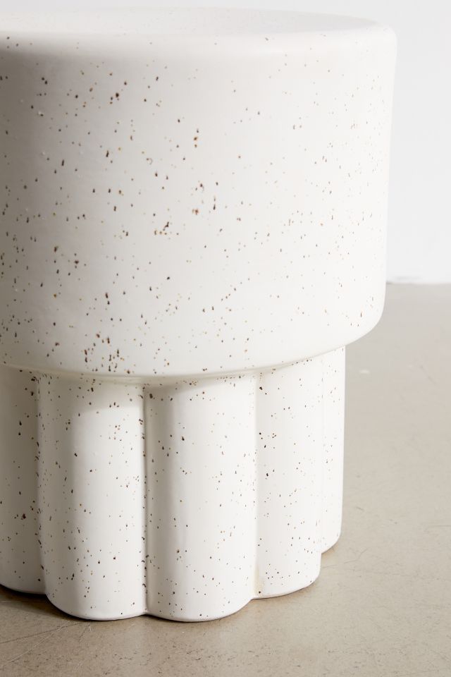 Mila Scallop Ceramic Indoor/Outdoor Stool #3