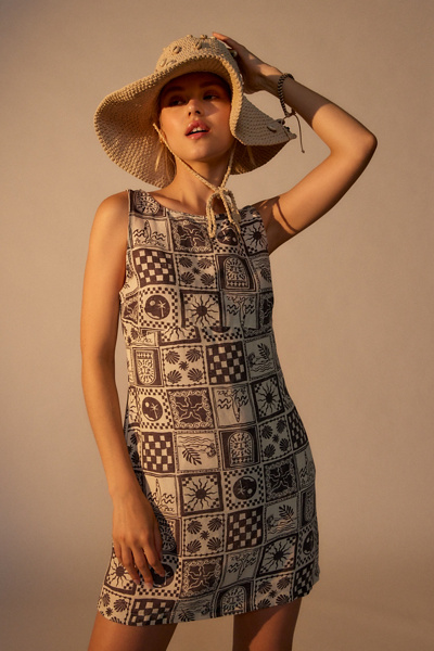 linen coat dress Linen Tunic Dress Taupe main image 0