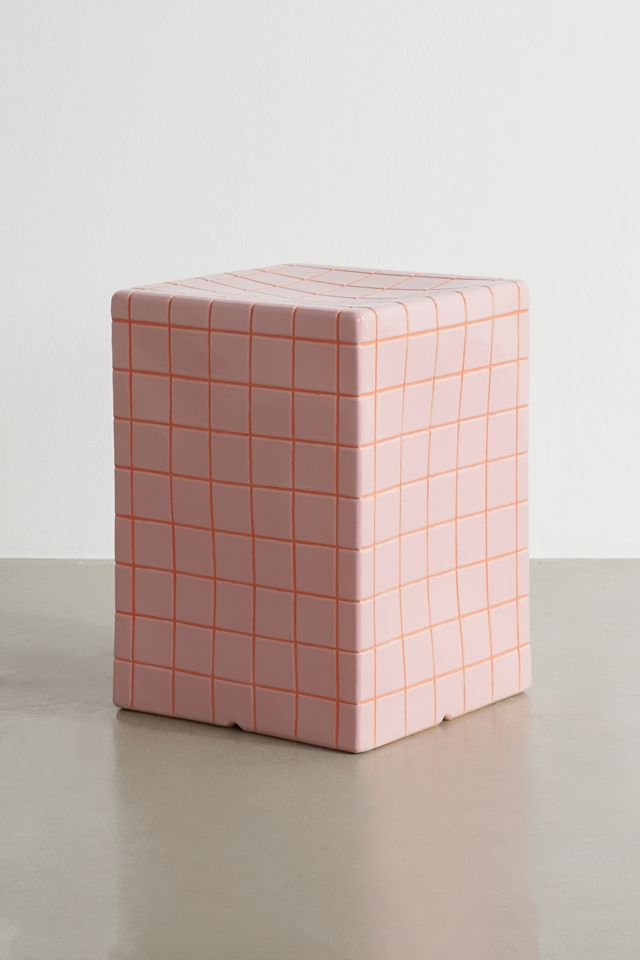 Tiled Indoor/Outdoor Side Table/Nightstand | Urban Outfitters