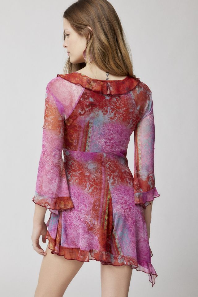 Barboteuse Asymétrique Marina Paisley UO #4