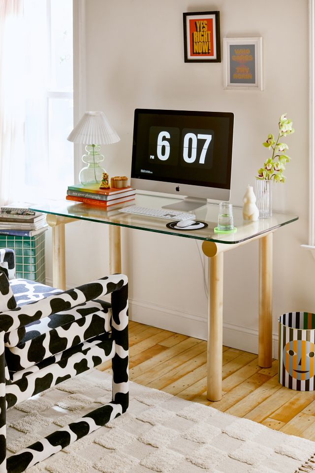 Urban outfitters glass deals desk