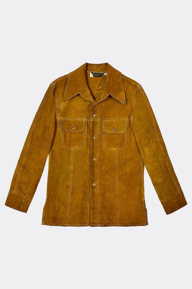 Vintage 1970's Jc Penney Suede Leather Shirt Jacket | Urban Outfitters