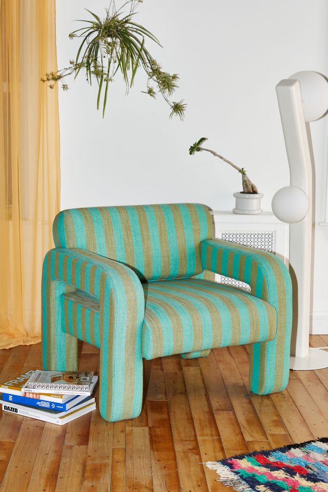 Striped armchairs hot sale